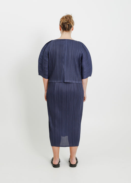 MARGOT PLEAT JACKET / NAVY