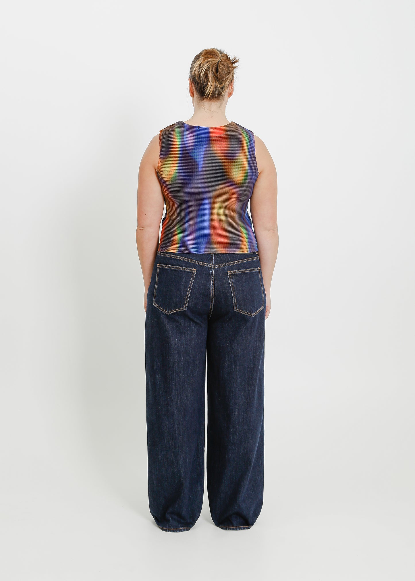 GABY PLEAT TANK / BLUR