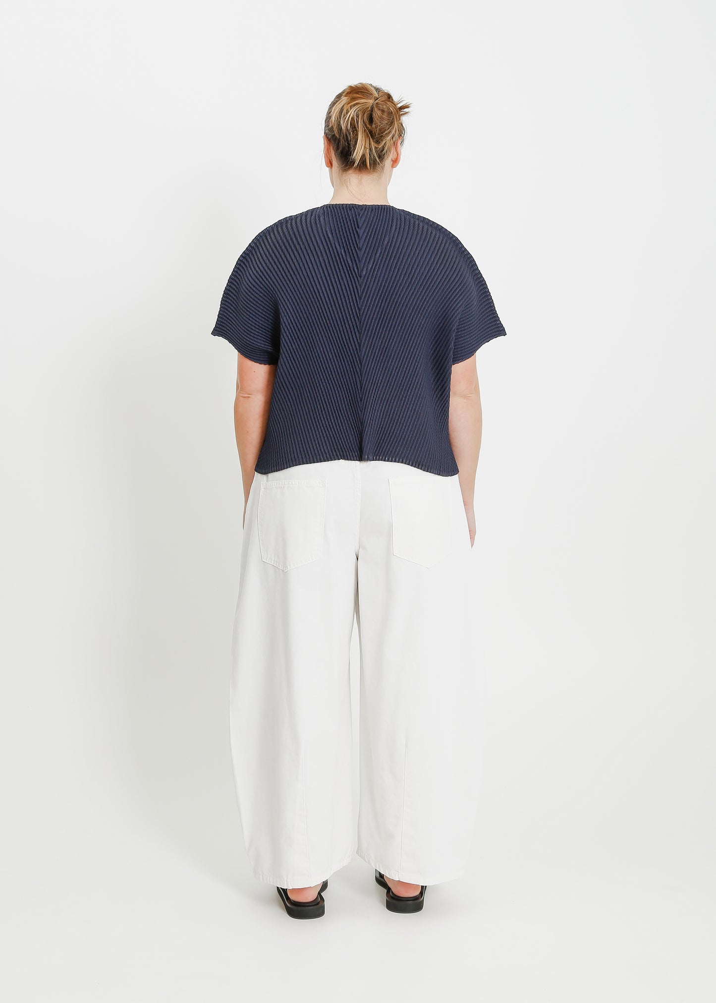 WAVERLY PLEAT TOP / NAVY