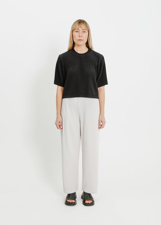 CHANDLER PLEAT TEE / BLACK