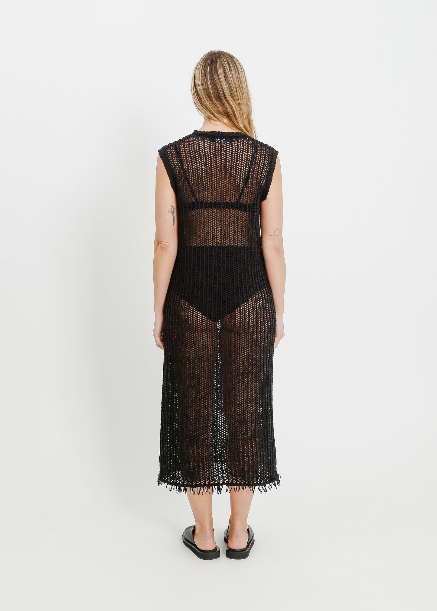 TEGAN KNIT DRESS / BLACK