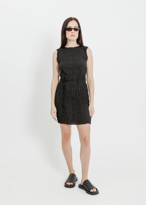 JOSS PLEAT DRESS / BLACK