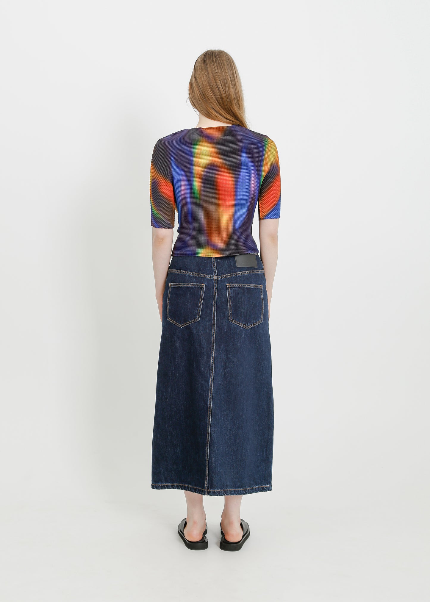 RUNE PLEAT TOP / BLUR