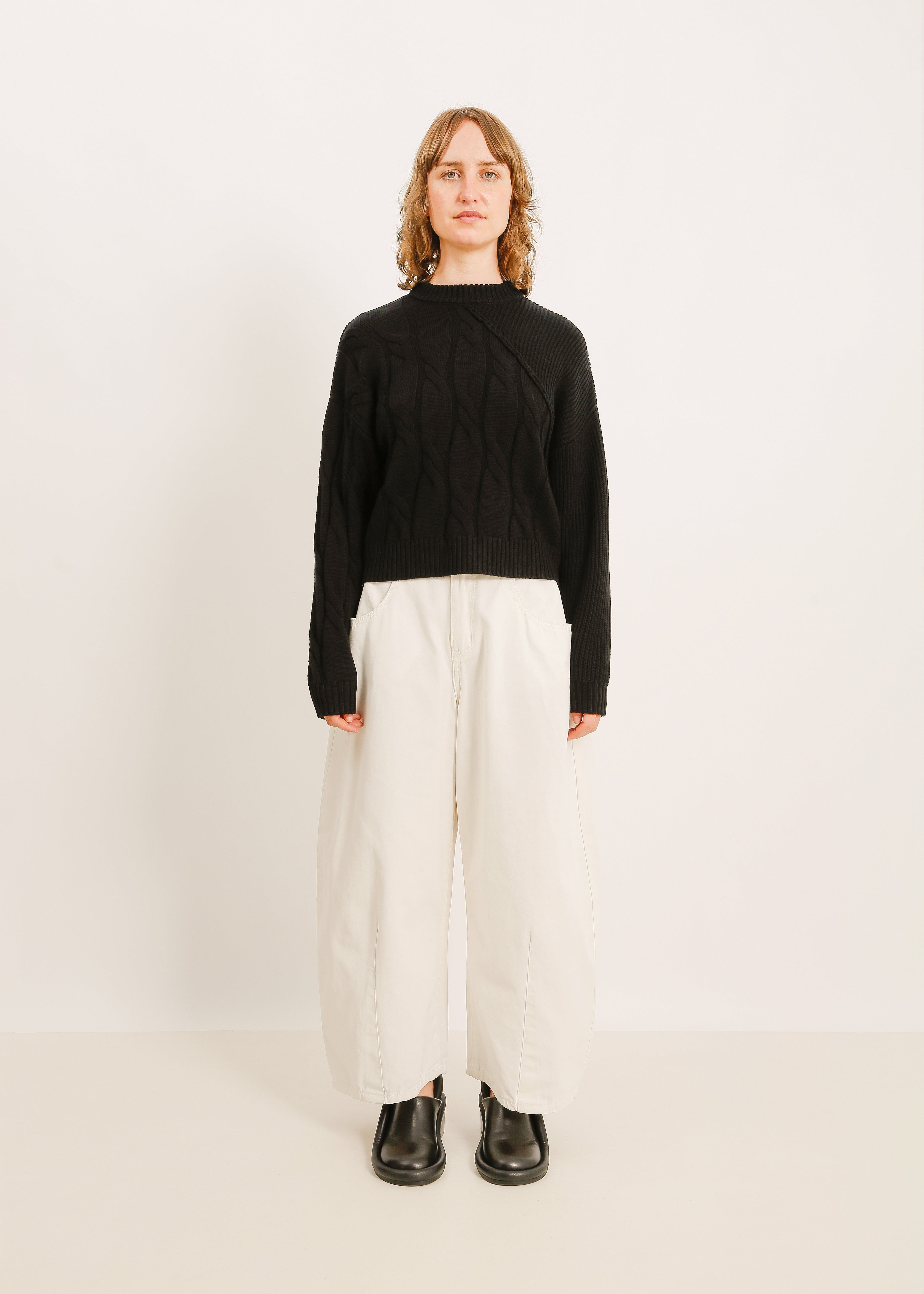 W24 | LENNY KNIT SWEAT / BLACK – Alpha60